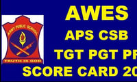 AWES APS CSB Score Card 2015 Download @ www.aps-csb.in For TGT PGT PRT